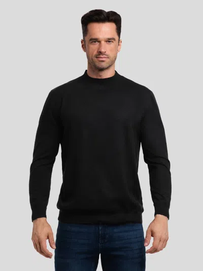 Fioboc Gentleknit Ultra-soft Mock Neck Sweater In Black