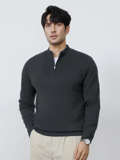 Fioboc Gentleknit Washable Half Zip Mock Neck Sweater