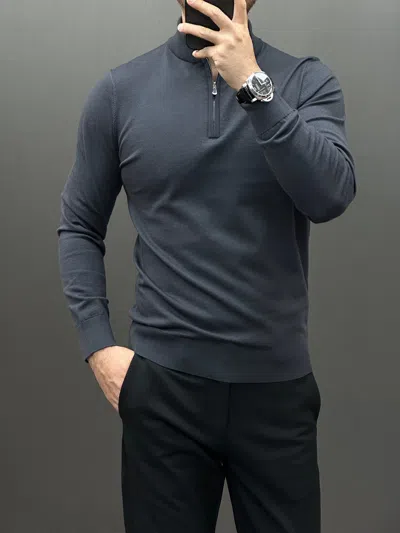 Fioboc Gentleknit Washable Half Zip Mock Neck Sweater