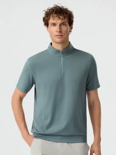 Fioboc Modal Air Half-zip Short Sleeve Tee
