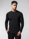 Fioboc Modal Blend Long Sleeve Tee In Black