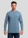 Fioboc Modal Blend Long Sleeve Tee In Blue