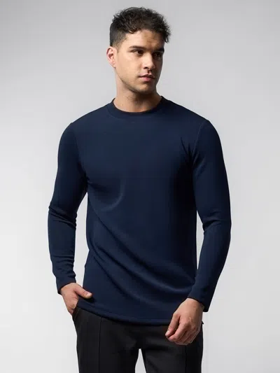 Fioboc Modal Blend Long Sleeve Tee In Blue