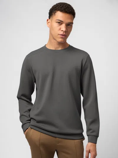 Fioboc Modal Blend Long Sleeve Tee Shoulder Stitch In Gray