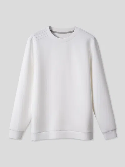 Fioboc Modal Blend Long Sleeve Tee Shoulder Stitch In White