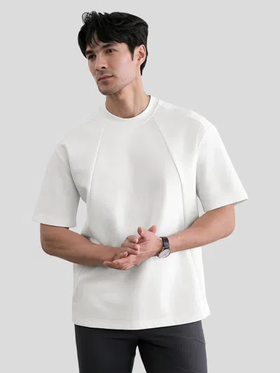 Fioboc Modal Blend Panelled Short Sleeve Tee In White