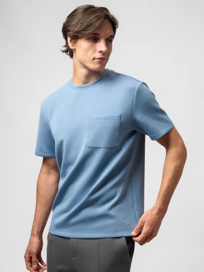 Fioboc Modal Blend Pocket Tee With Rivet In Blue