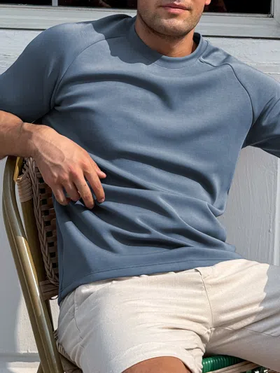 Fioboc Modal Blend Short Sleeve Raglan Tee In Blue