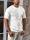 Fioboc Modal Blend Short Sleeve Raglan Tee In White