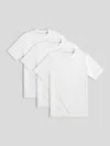 Fioboc Modal Blend Short Sleeve Tee 3-pack In White