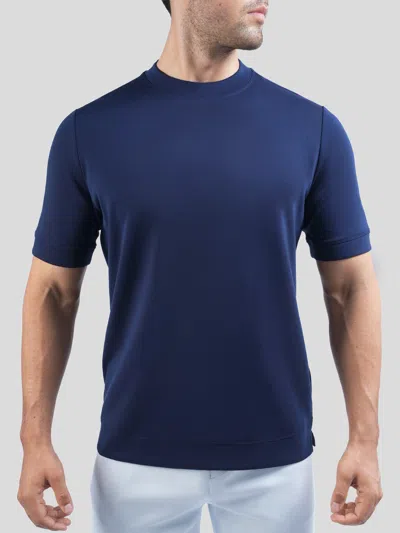 Fioboc Modal Blend Short Sleeve Tee:slim Fit In Blue