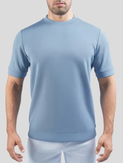Fioboc Modal Blend Short Sleeve Tee:slim Fit In Blue