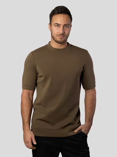 Fioboc Modal Blend Short Sleeve Tee:slim Fit In Brown