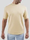 Fioboc Modal Blend Short Sleeve Tee:slim Fit In Sand