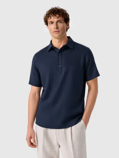 Fioboc Natural Linen Polo Shirt In Multi