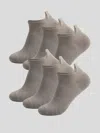 Fioboc Performance Tab Socks 6-pack In Gray