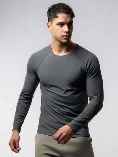 Fioboc Performancepro Active Crew Neck Long Sleeve Tee In Gray
