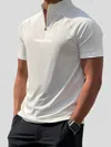 Fioboc Performancepro Half Zip Raglan Tee In White