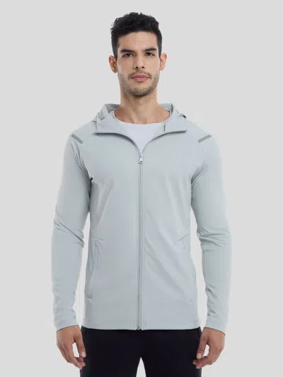 Fioboc Performancepro Quick Dry Sports Fitness Hooded Jacket In Gray