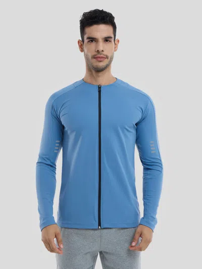 Fioboc Smoothblend Quick Dry Sports Fitness Jacket In Blue