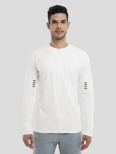 Fioboc Smoothblend Quick Dry Sports Fitness Jacket In White