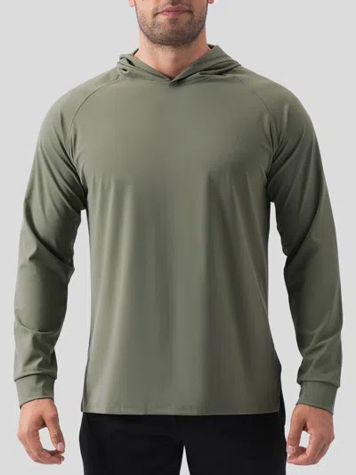 Fioboc Smoothblend Split Hem Hoodie In Green