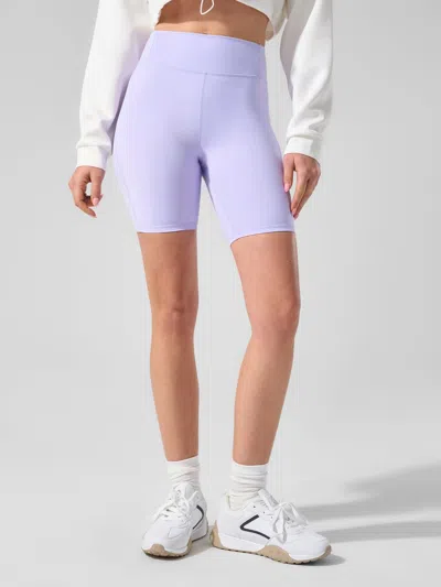 Fioboc Smoothblend Tummy Control Shaping High-waisted Short Leggings With Zip Pocket In Purple