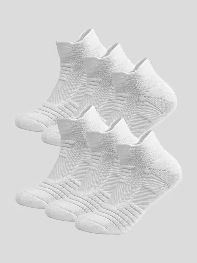 Fioboc Solid Color Cotton Low Socks 6-pack In White
