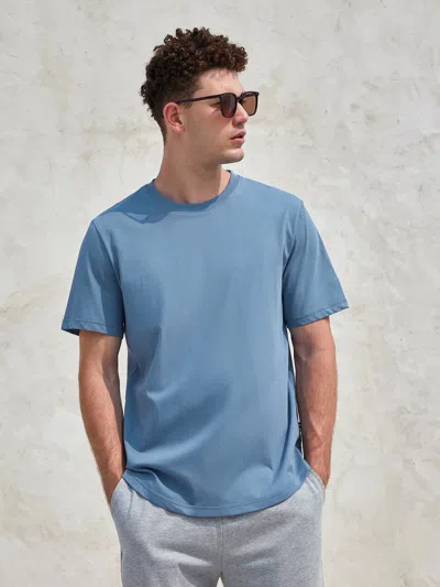 Fioboc Staycool 2.0 Classic Fit Curve-hem Tee In Blue