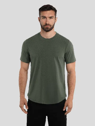 Fioboc Staycool 2.0 Classic Fit Curve-hem Tee In Green