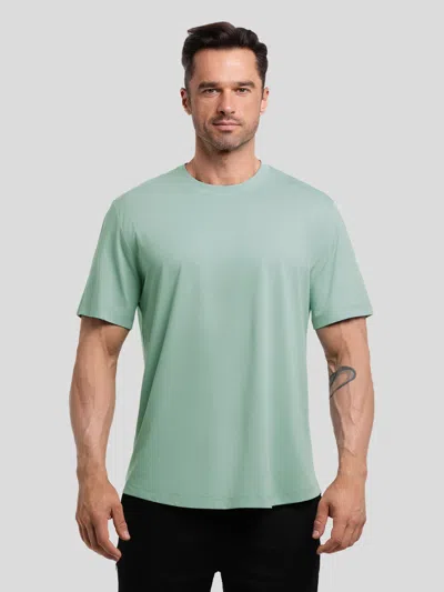 Fioboc Staycool 2.0 Classic Fit Curve-hem Tee In Green