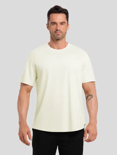 Fioboc Staycool 2.0 Classic Fit Curve-hem Tee In Yellow