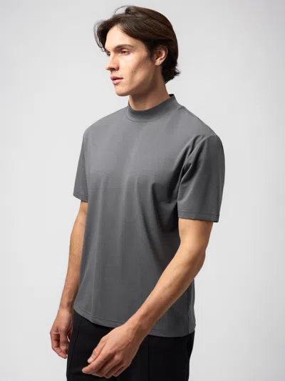Fioboc Staycool 2.0 Mock Neck Tee In Black