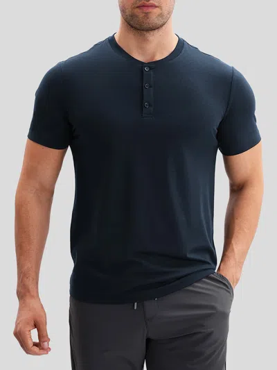 Fioboc Staycool 2.0 Slim Fit Henley Shirt In Blue