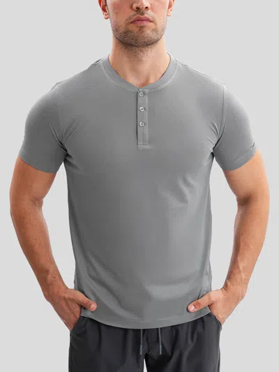 Fioboc Staycool 2.0 Slim Fit Henley Shirt In Gray