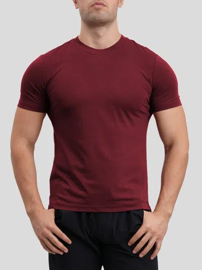 Fioboc Staycool 2.0 Slim Fit Split-hem Tee In Burgundy