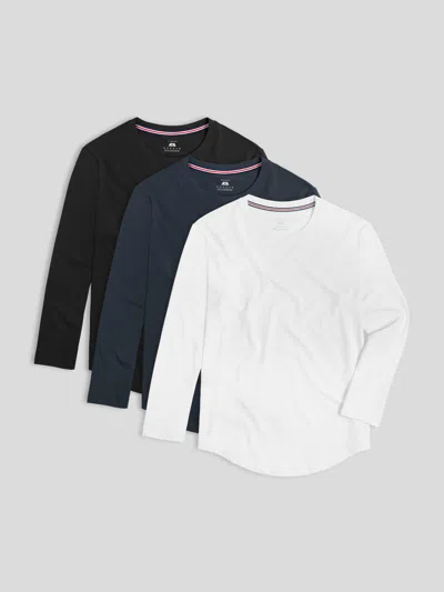 Fioboc Staysmooth Long Sleeve Tee Multicolor 3-pack: Slim Fit