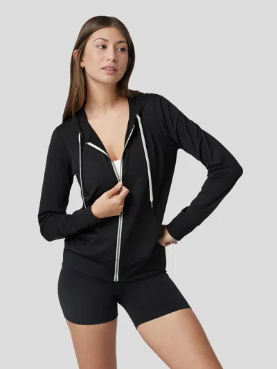 Fioboc Velou Full Zip Hoodie In Black