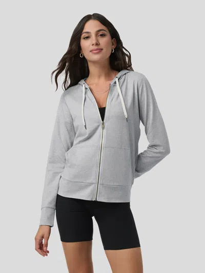 Fioboc Velou Full Zip Hoodie In Gray