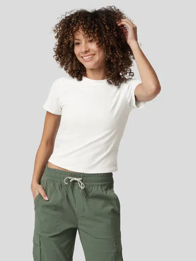 Fioboc Velou Short Sleeve Tee In White