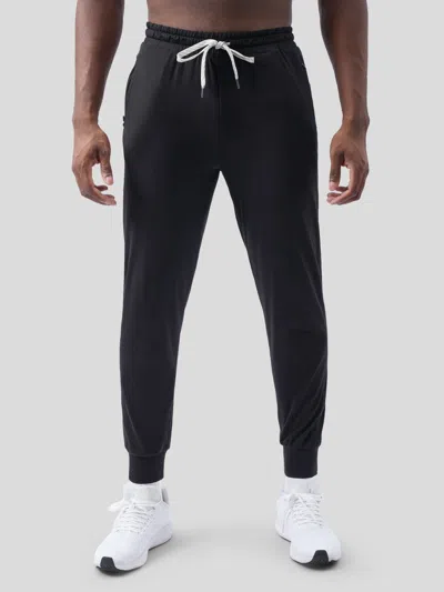 Fioboc Velou Zipper Pocket Jogger In Black