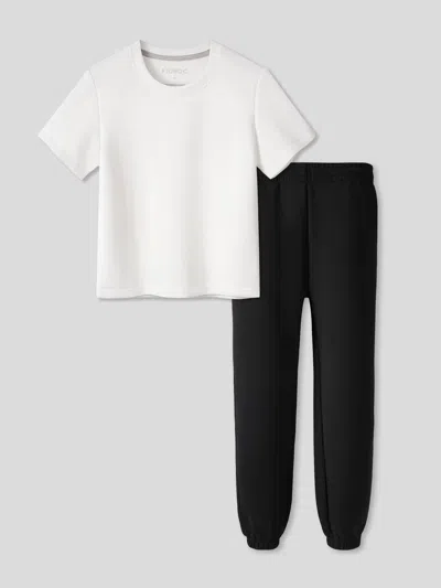 Fioboc Women Modal Blend Baby Tee And Jogger Set In Multi