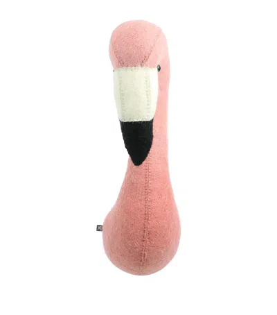 Fiona Walker Mini Flamingo Head In Pink