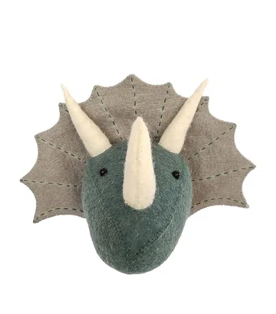 Fiona Walker Triceratops Head Wall Decoration (25cm) In Blue