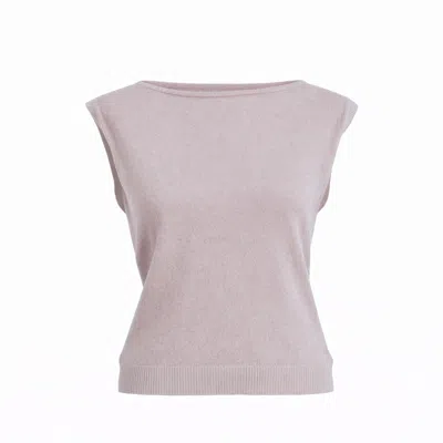 Fiora Muse Women's Cap Sleeve Cashmere Vest - Neutrals