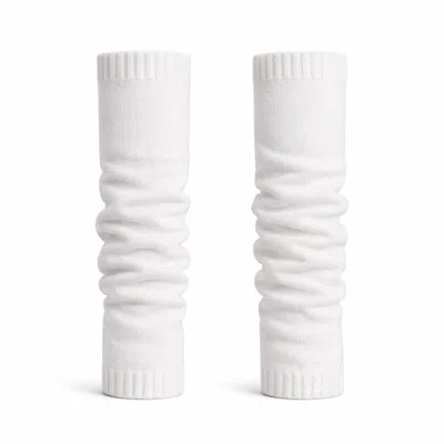 Fiora Muse Women's Cashmere Arm Warmers - White
