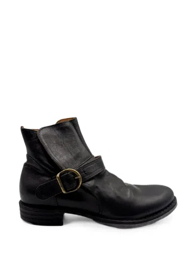 Fiorentini + Baker Eternity Buckle-fastening Leather Ankle Boots In Black
