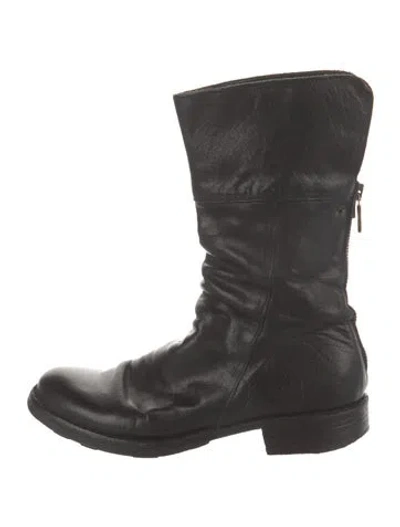 Pre-owned Fiorentini + Baker Leather Combat Boots In Black