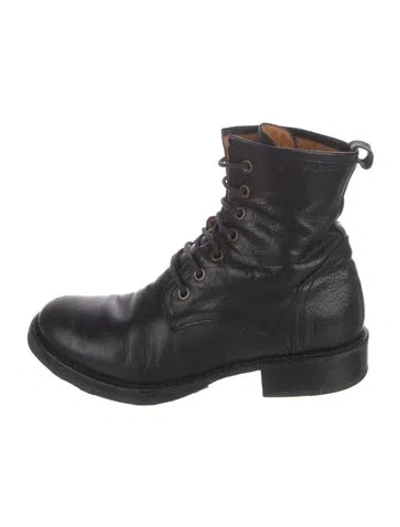 Pre-owned Fiorentini + Baker Leather Combat Boots In Black