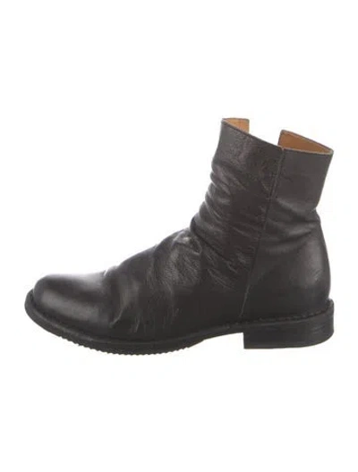 Pre-owned Fiorentini + Baker Leather Combat Boots In Black